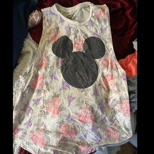 Floral Disney tank top